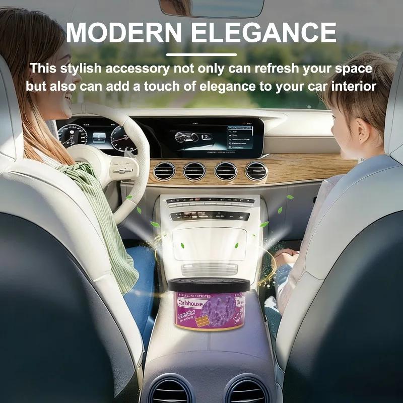 Car Fragrance Accessories Air Freshener Dashboard Decorative Wood Block Canister Odor Eliminator Car Aromatherapy Ornament