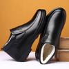 Casual men's shoes winter velvet business cotton shoes shoes warm leather soft-soled cotton shoes