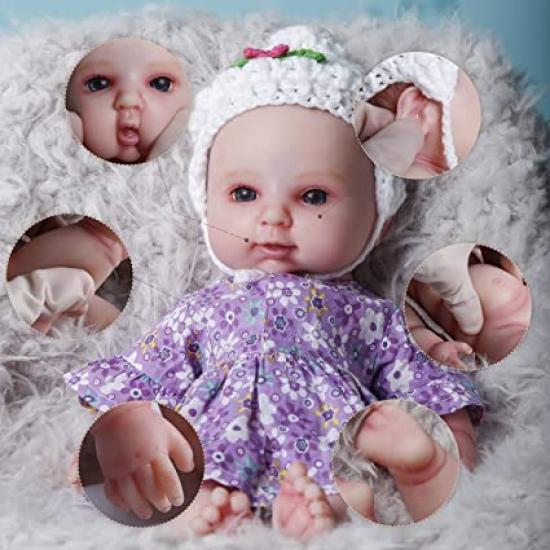 COSDOLL Reborn Doll Full Silicone Doll Realistic Baby Soft Doll Child Baby Doll Newborn Reborn Baby Childcare Practice Birthday Christmas Present