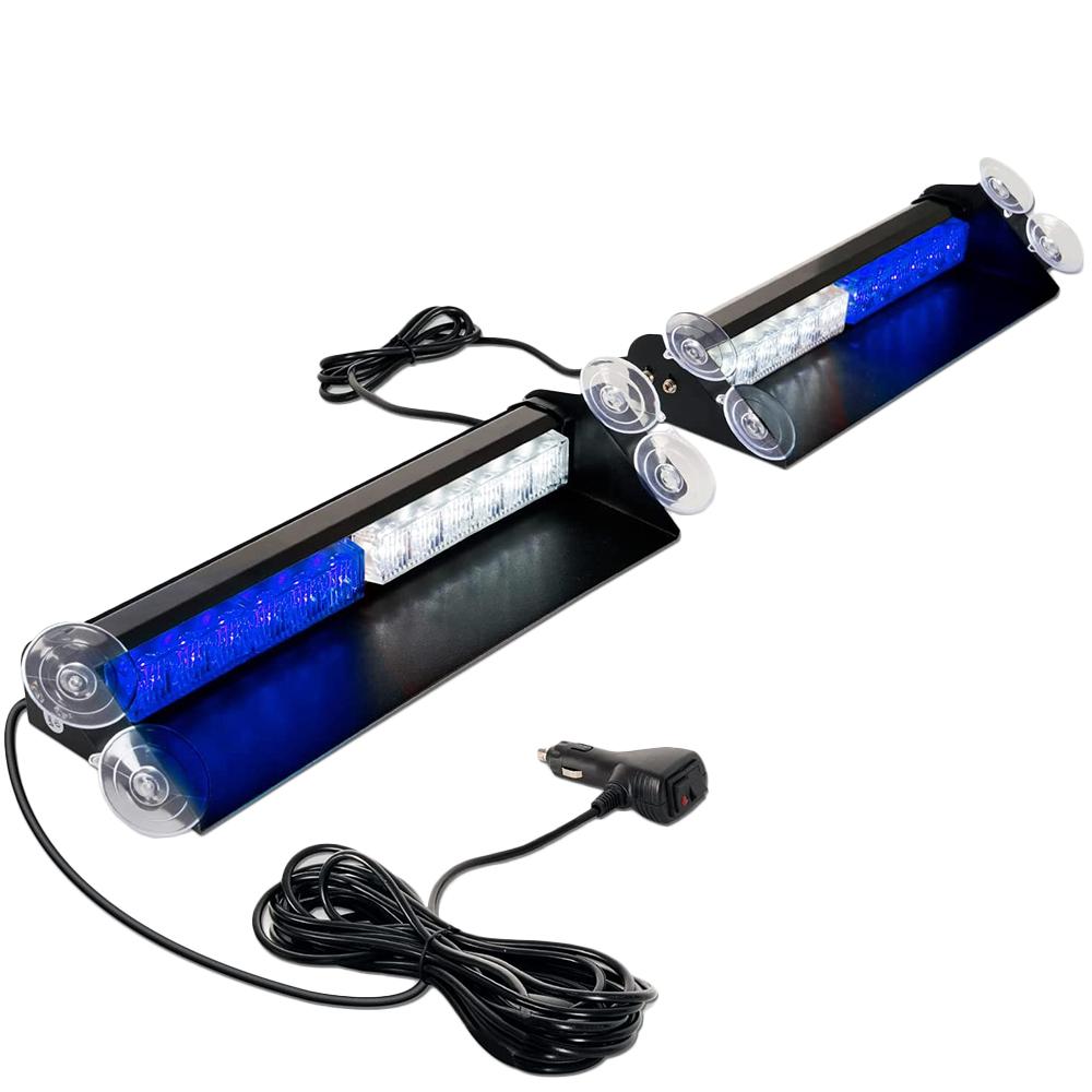 1 PC Alumium 12V-24V 24LED Car Dash Emergency Strobe Light LED Windshield Warning Strobe Light with Suction Cups Universal