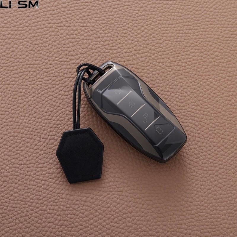

New Soft Tpu Car Key Case For Byd Atto 3 Han Ev Dolphin 4 Buttons Remote Control Protect Cover Auto Keyain Car Accessories