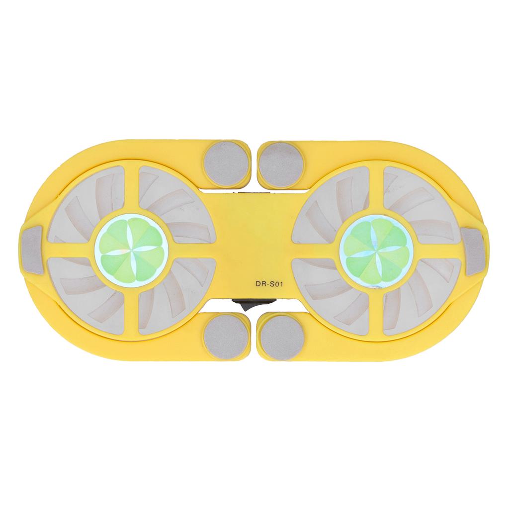 Folding USB Laptop Cooling Pad Double Fans 500RPM-2500RPM Low Noise for NotebookYellow