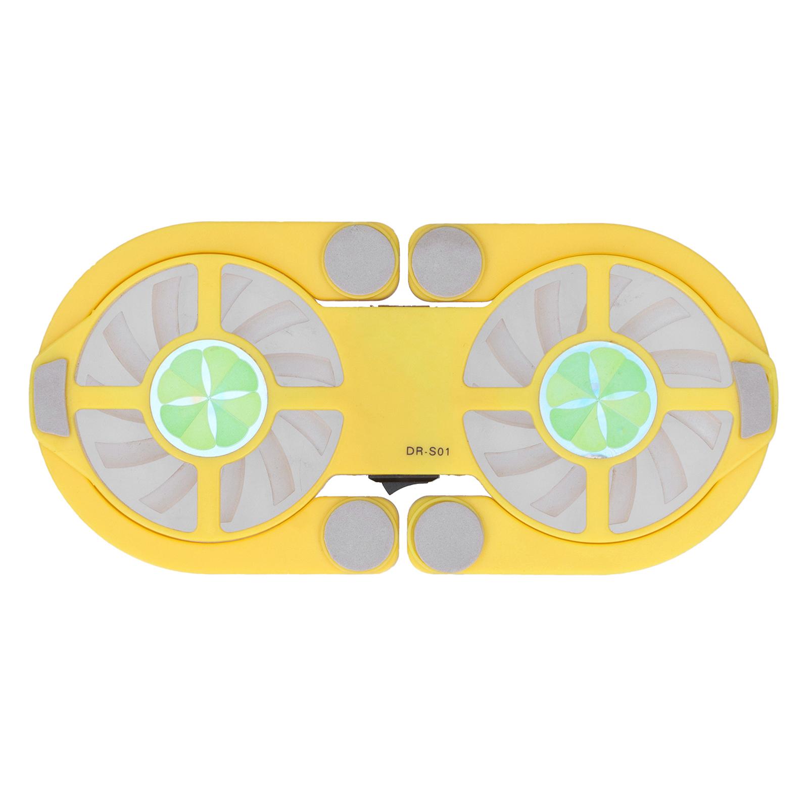 

Складная USB-подставка для охлаждения ноутбука с двумя вентиляторами 500–2500 об/мин, низкий уровень шума для ноутбука, желтый жёлтый