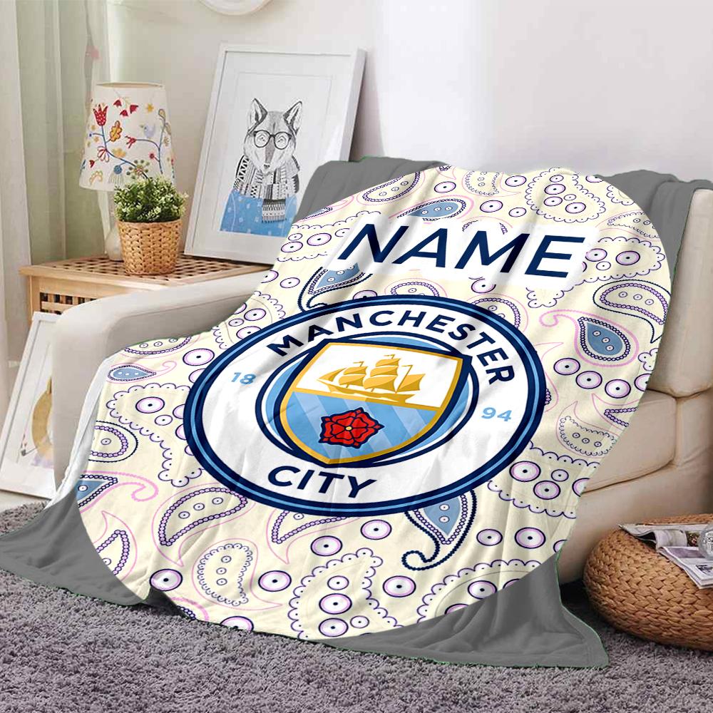 Custom Name Juventus Badge blanket for Couch & Bed, Plush Cozy Fuzzy Blanket Super Soft & Warm Blankets for Fall and Winter. 0908255