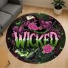 1pc Wicked Round Chair Mat Area Rug - Non-Slip, Floor Mat for Office, Bedroom, and Indoor Decor -1002172