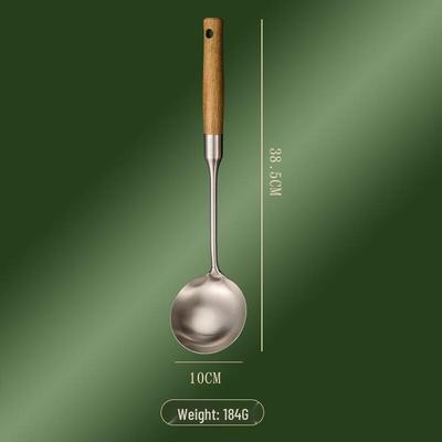 Stainless Steel Wood Handle Kitchen Ladle Set