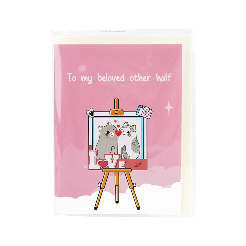 Greeting Card with Envelope 3D Popup Picture Frame Animal Card Birthday Card Valentine's Day Present for Girlfriend