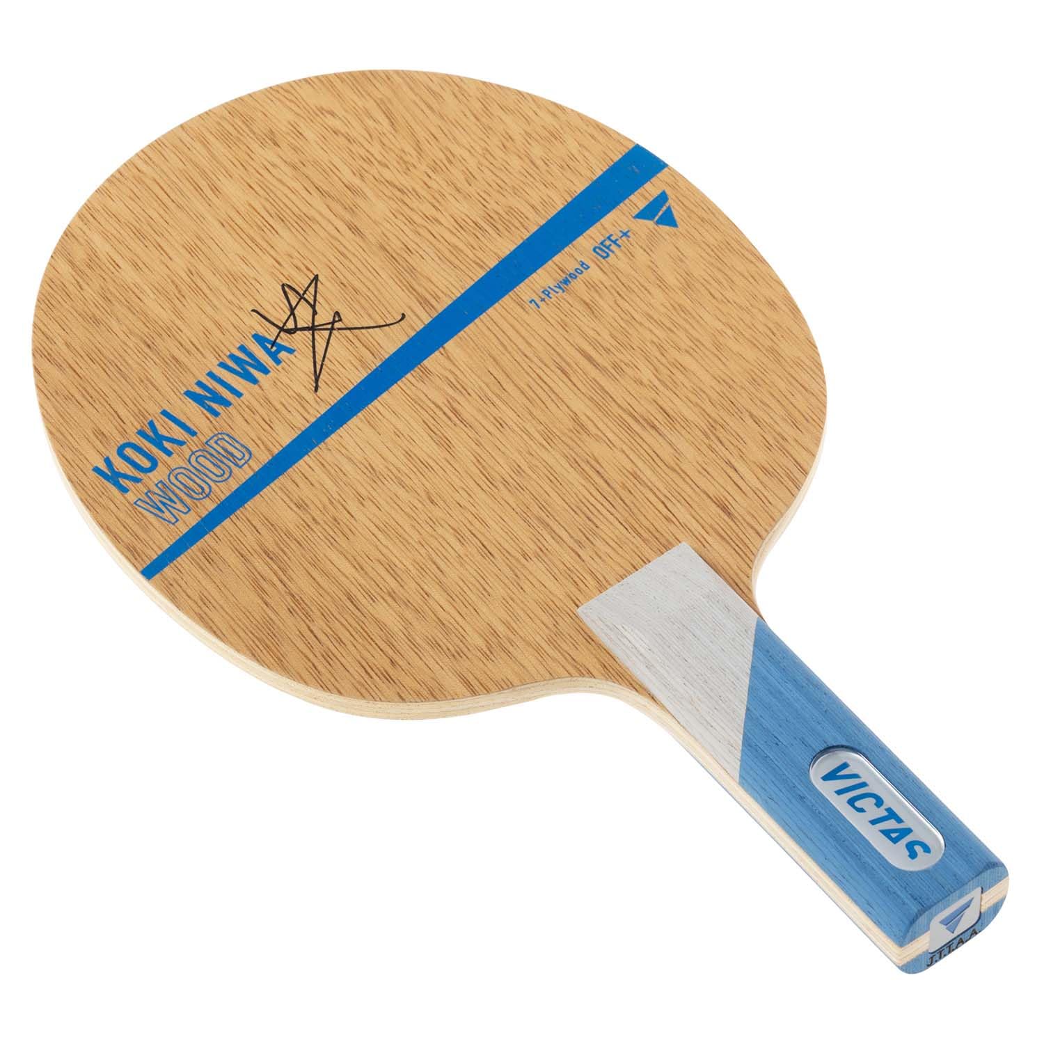 VICTAS Table Tennis Koki Niwa Shakehand Used by Takashi 027205 Racket, Wood, Style, Offensive, 7-Ply Plywood, Niwa, Straight,