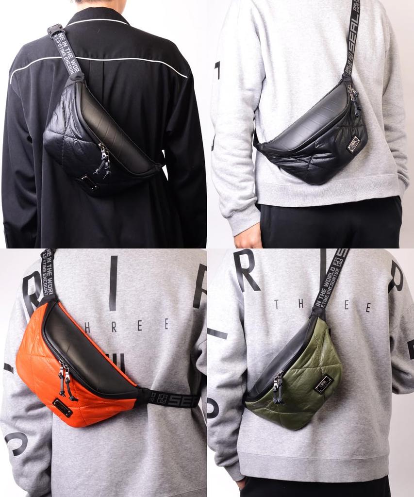 Koso Fujikura X SEAL Waterproof Waist Bag Waist Pouch Body Bag Crossbody Bag Parachute Fabric Lightweight Men's FS-016MG