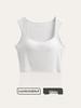 Women's Summer Sling Tank Top with Integrated Padded Bra, Thin Style, Anti-Auxiliary Breast Bandeau.