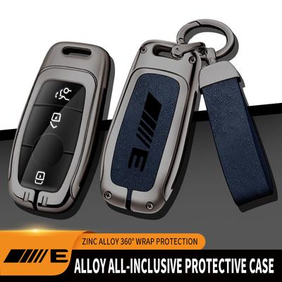 Capa de chave de carro de liga de zinco para Mercedes Benz Classe E, protetor de controle remoto para Mercedes Benz E300 E260 E350 E400, capa de chave de carro
