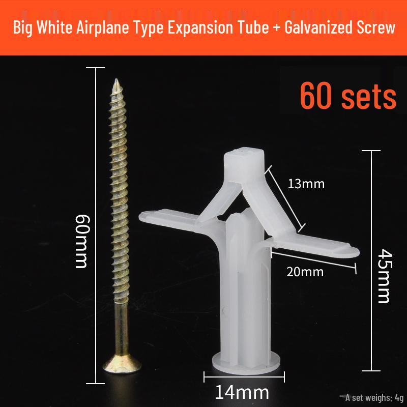 Gypsum Board Self-Tapping Expansion Screw and Plug Set
