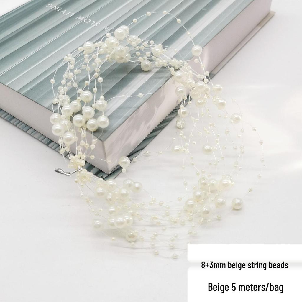 Double-Line Pearl Sunflower Snowflake Beads DIY Decoration