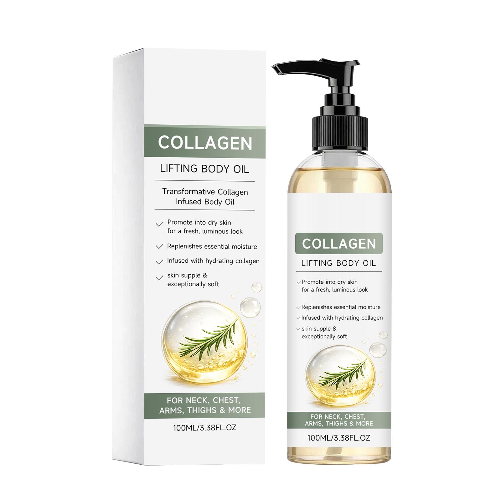 

Collagen Body Moisturizing Oil. Gentle care for the skin. Leaves skin feeling refreshed, hydrated, and nourished