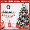 20 Stück Vintage Winter Weihnachtsbaum Hängende Ornamente Weihnachtsmann Schneemann Rentier Rustikal Bauernhaus Weihnachten Dekoration Feiertagsparty Ausstellung