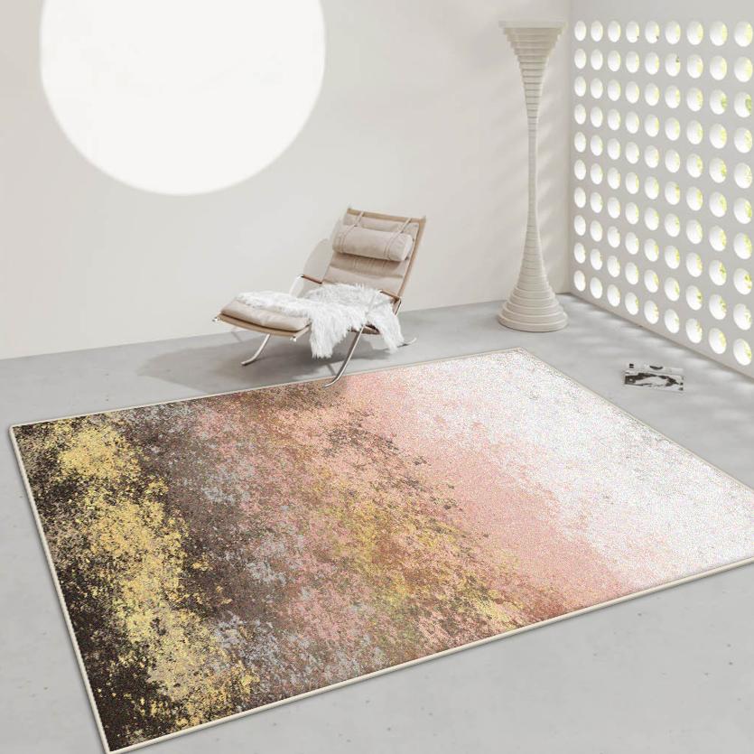 Ink Wash Abstract Carpet for Living Room Minimalism Decoration Large Area Antiskid Rugs Bedroom Bedside Washable Plush Mat Soft