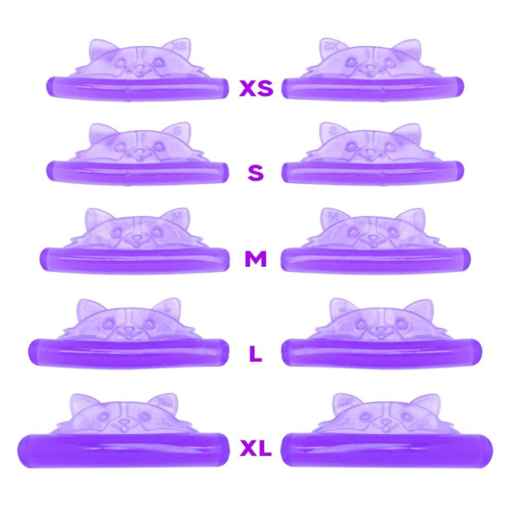 

5 пар багаторазових стрижнів для завивки вій у формі кота Lash Lift Perm Pad Вії для завивки бігуді для жінок фіолетовий