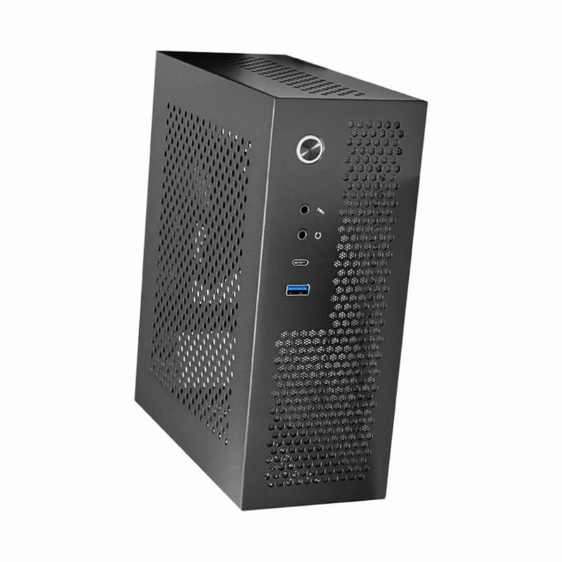 ONGE A09 Корпус для HTPC Компьютерный корпус Mini ITX Игровой ПК Шасси Настольный корпус USB 3.0 Type-C Компьютерный корпус Домашний компьютерный корпус Серебристый