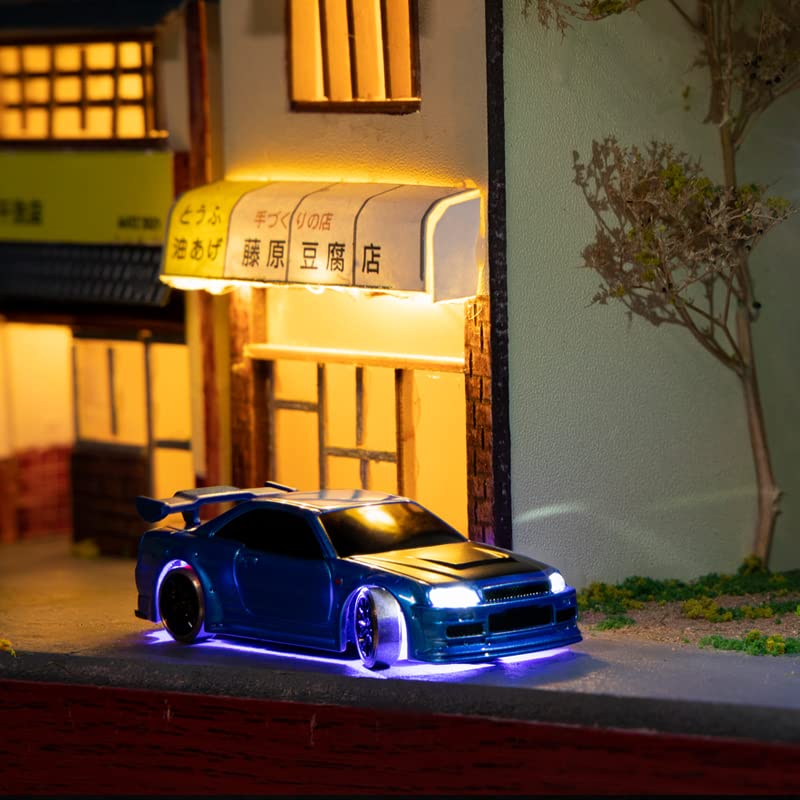 Turbo Racing C64 Drift Turbo Racing Scale Mini RC 30 Minutes of Continuous Technical Standards Proportional Full Toy Car 176 Car, 1/76 Car, Drifting,