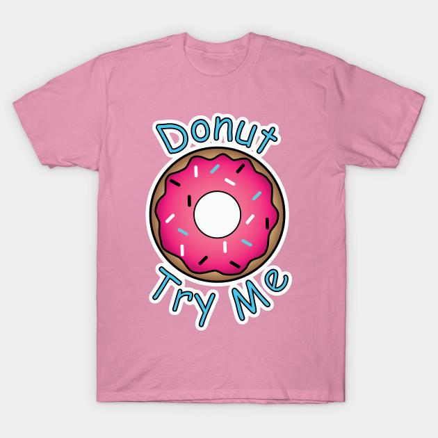 T Shirt Women Donut Try Me Harajuku Print Kawaii Tshirt Summer Short Sleeve Female T-Shirt Top Tee