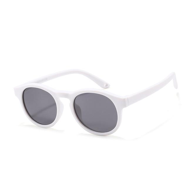 0-3 S Newborn Fashion Baby's First Sunglasses with Strap Round Flexible UV400 Polarized Infant Silicone Sunglasses Accessory