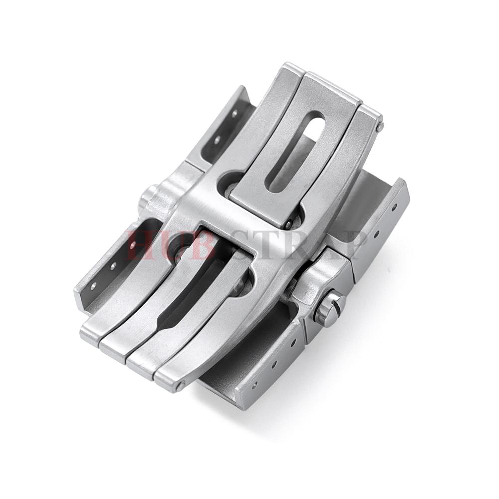 Fibbia a farfalla in acciaio inossidabile per cinturino Ulysse Nardin 20 mm per cinturini in pelle, silicone, nylon - Accessori chiusura