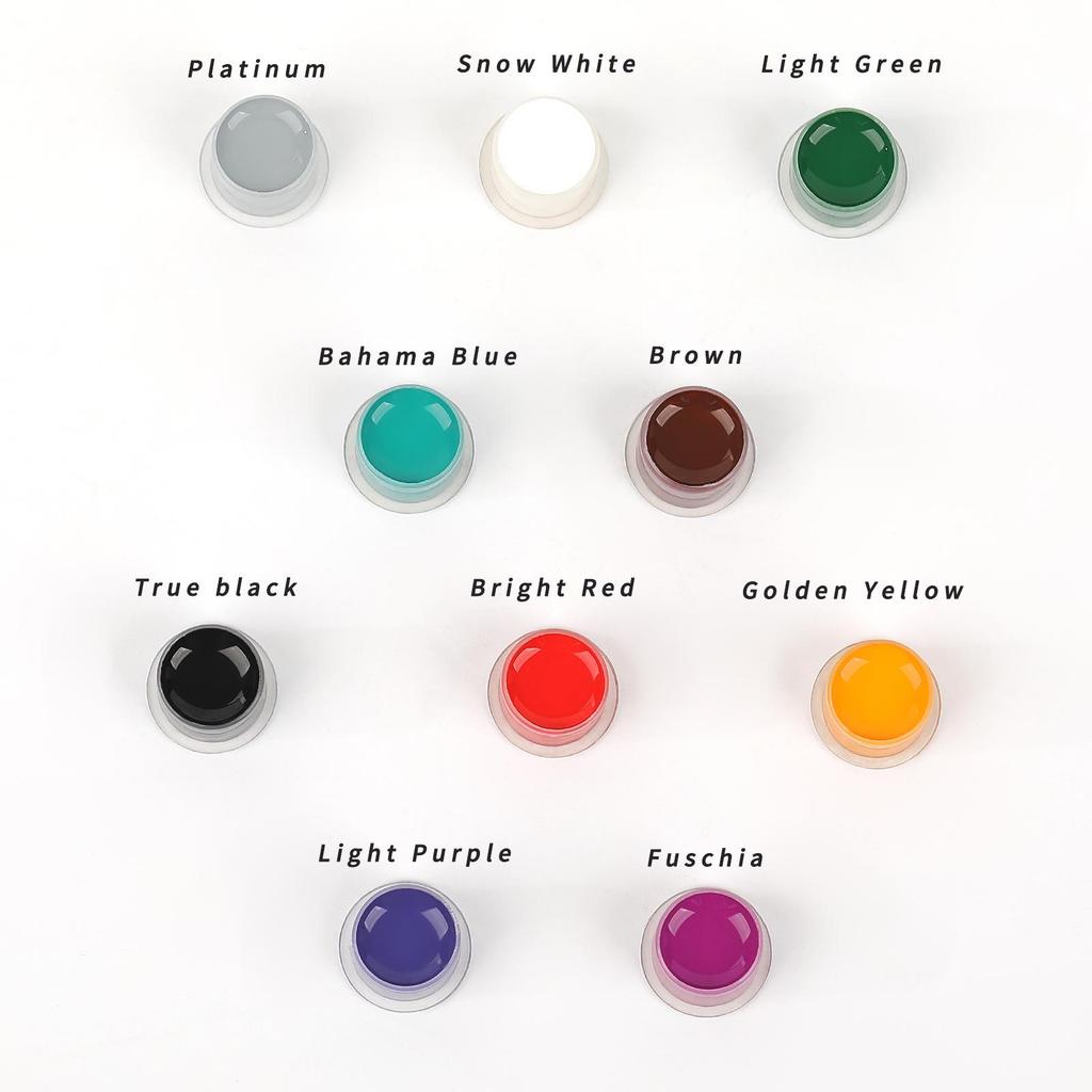 30ML Tattoo Ink - 10 Colors, Vibrant with Fine Particles, Easy to Apply