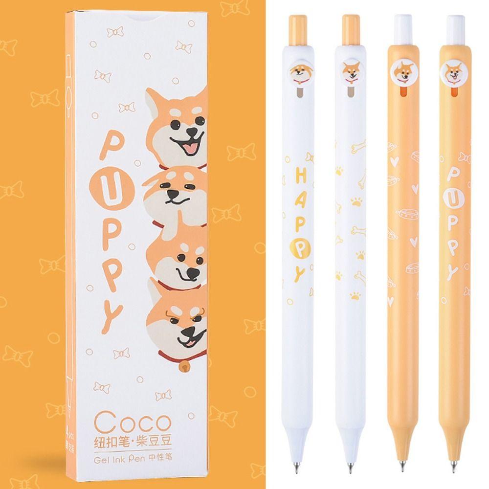 

Black Ink Writing Signing Pen Stationery Neutral Gel Pen Cartoon Press Gel Pen Student