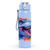 1PC Roaring Blue Dinosaur Head 750ml Color Plastic Sports Water Bottle Leakproof Flip Straw Lid Suitable for Sports Office Home Use