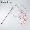 3pcs/2pcs Random Color Plastic Tassel Cat Toy Teaser Stick Play With Cat Wand Pet Toy