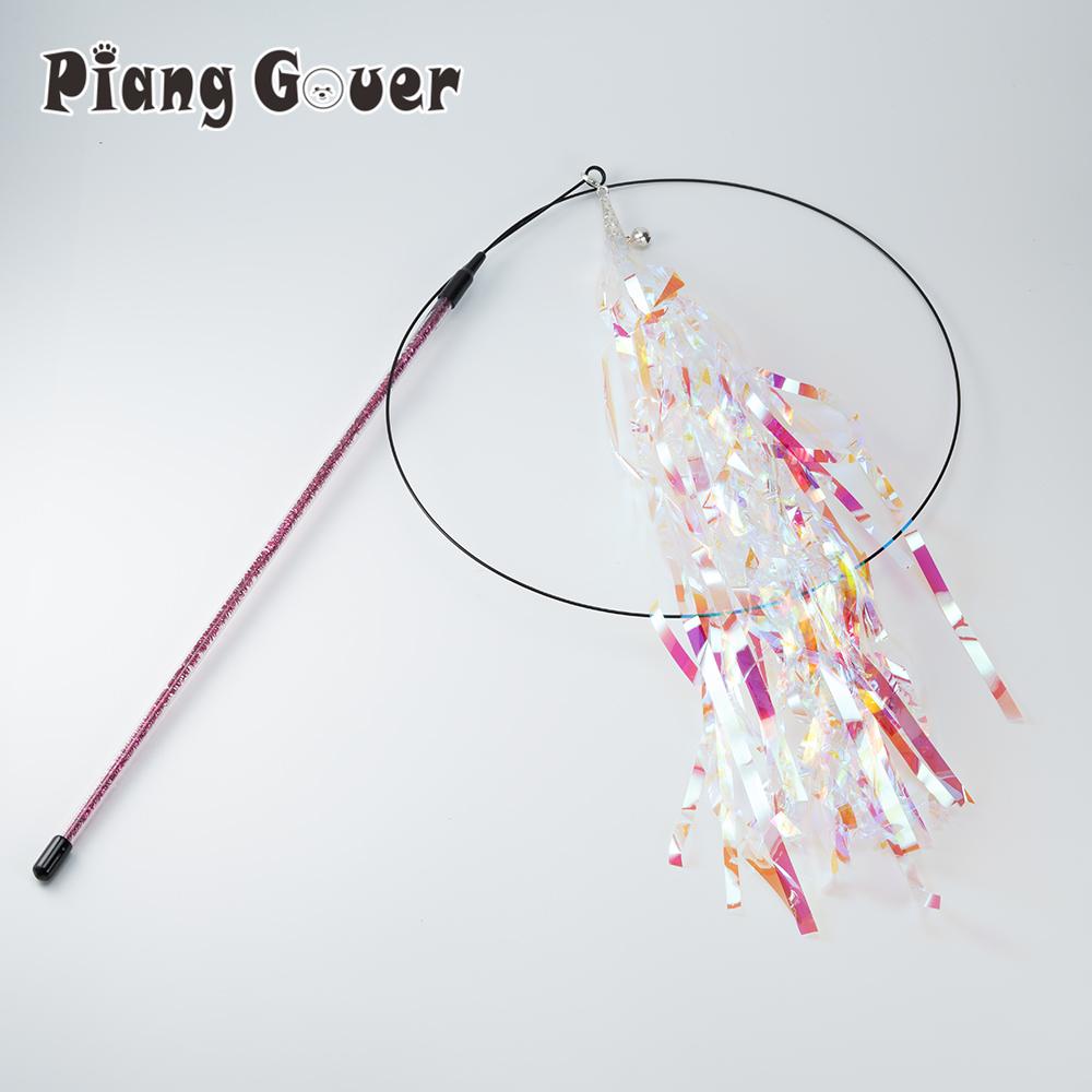 3pcs/2pcs Random Color Plastic Tassel Cat Toy Teaser Stick Play With Cat Wand Pet Toy
