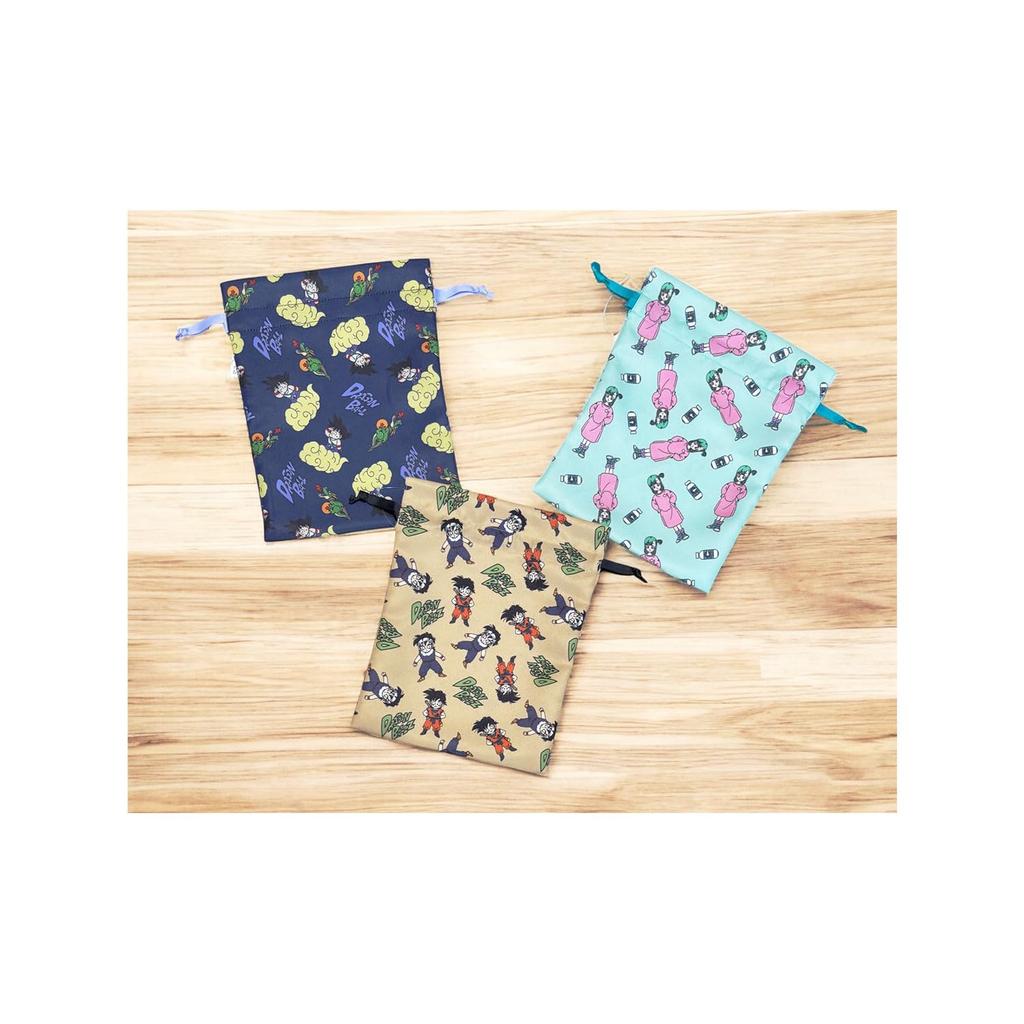 Small Planet Dragon Ball Travel Drawstring Bag with Son Goku and Cloud Print