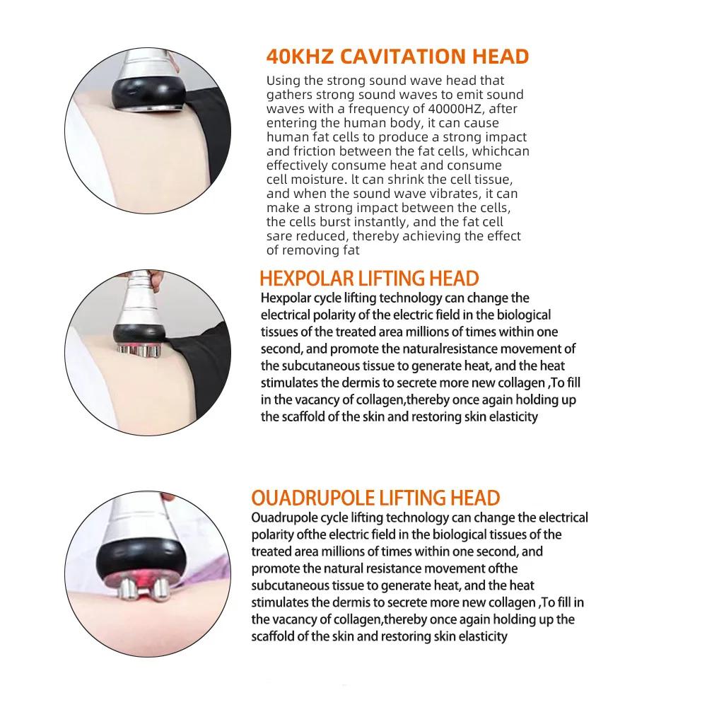 6-in-1 Professionelles 40K Kavitationsgerät - Mehrbereichige Fettreduktion, Körperformung & Hautverjüngung