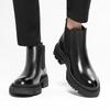 Men's Winter Cotton Martin Boots: British-Style, Mid-Cut Leather, Thick-Soled, Trendy Motorcycle Design