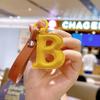 Customizable Leather Letter Keychain Pendant for Girls and Couples