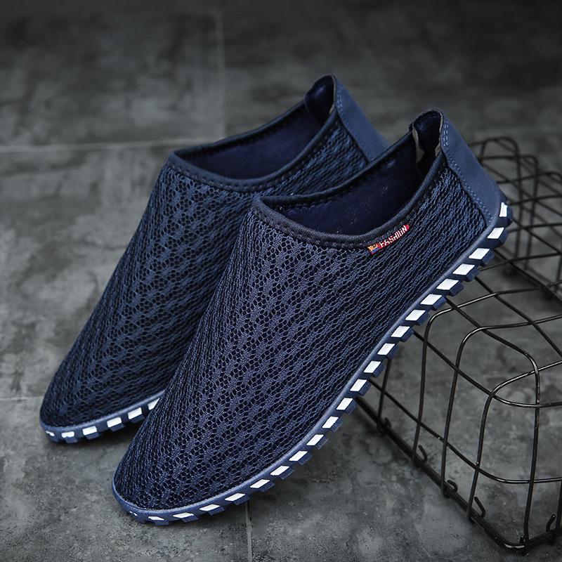 Chaussures d'été en maille décontractées pour hommes, baskets de course creuses et respirantes