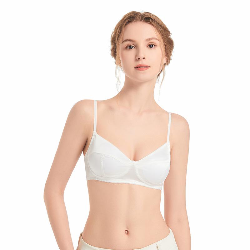 

Solid Color Sexy No Underwire Skinny Strap Trend Bra Back Buckle Bra Top Bracket L