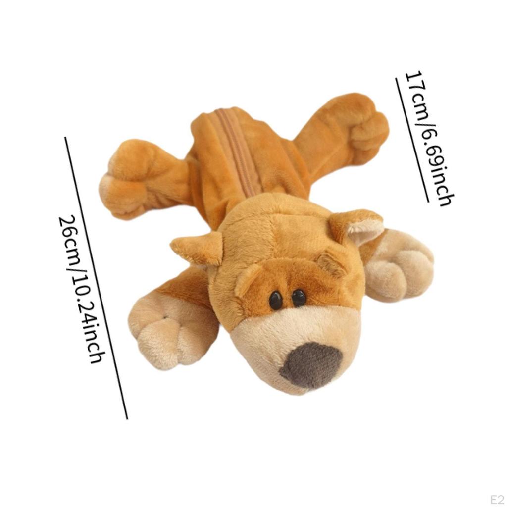 Pencil Case with Zipper, School Supplies, Lightweight Animal Pattern Case, Pouch for