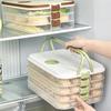 Clear Dumpling Storage Container With Manual Date Timer Stackable Designs Accessory for Efficient Freezer Organization