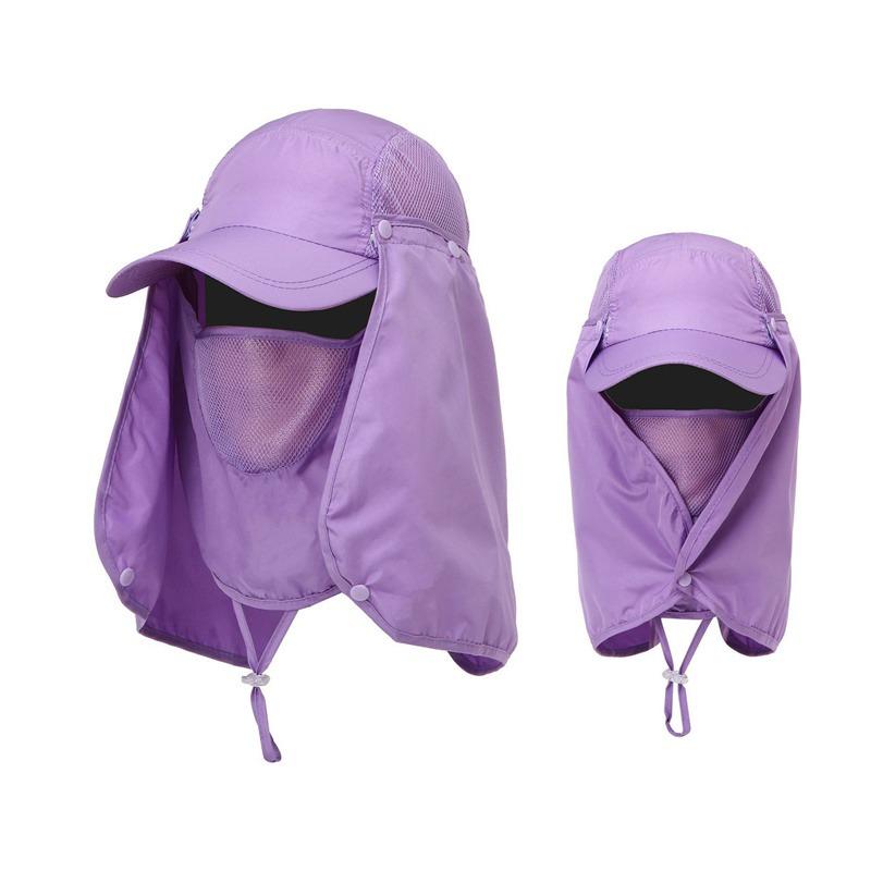 

Літній швидковисихаючий капелюх Boonie Чоловіки Жіночий Капелюх Маска для обличчя на відкритому повітрі Капелюх із широкими полями Капелюх із відром Захист від сонця Кепка з широкими полями для риболовлі та полювання фіолетовий