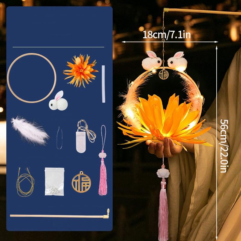 Chinese Paper Lantern Mid- Autumn Festival Lanterns Japanese Lantern Wedding Accessorie Autumn Decor DIY Material Pack