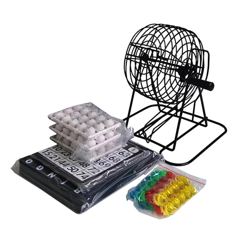Deluxe Bingo Game Set with Bingo Cage Bingo Balls Bingo Cards and Bingo Chips