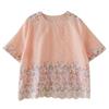 Short sleeve Oversized cotton vintage floral Casual loose t shirt tops Women summer t-shirt
