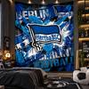 Wall Hanging Tapestry hertha bsc FC Print Cloth for Living Room Bedroom Home Decor
