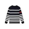 Fila Fleece Striped Round Neck Pullover Sweater Men Sweaters Legendary-Blue F11M341403R-NV