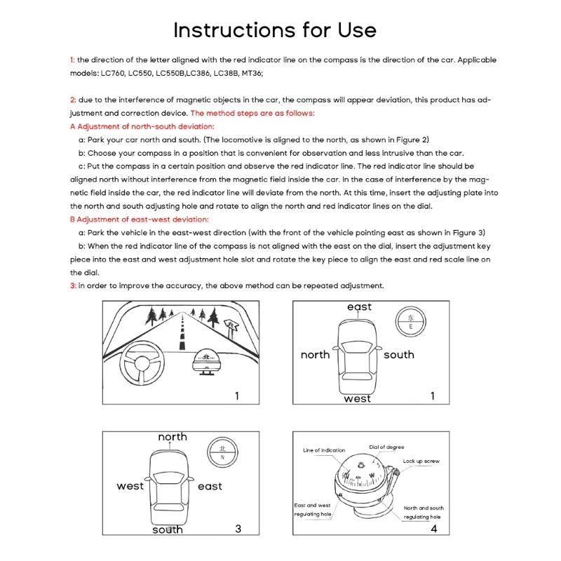 Nautical Compass Sea Pivoting Boat Compass Waterproof Electronic Compasses with LED Light Marine Navigation Positioning