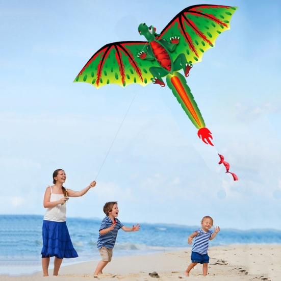 Kids Cute 3D Dinosaur Kite Flying Game Outdoor Sport Playing Toy