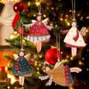 Christmas Pendant Xmas Tree Decorations Hanging Metal Ornaments DIY Santa Claus Snowman Party Kids Toys Gift Xmas New Year 2025
