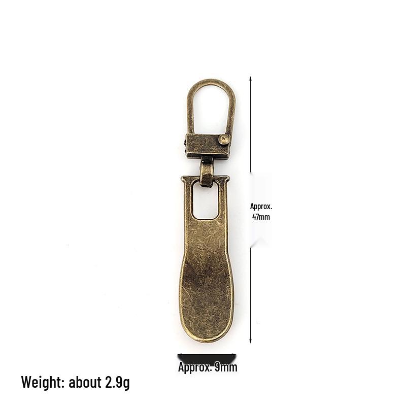 Detachable Metal Zipper Pull Tab Accessory for Bags, Shoes, and Clothes Repair
