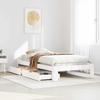 Vidaxl Bed Frame Without Mattress, White, 90X200 Cm, Solid Pine Wood